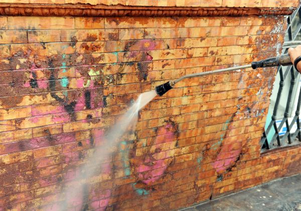 Brick Graffiti Cleaning in Bellevue